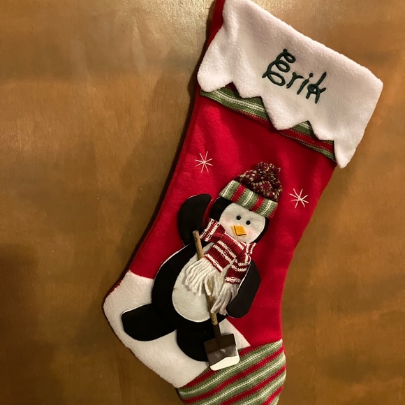 “ERIK”.  NEW CHRISTMAS STOCKING D 20” LONG VERY WELL MADE LQQK🎄❤️👀🎁 - Picture 2 of 4